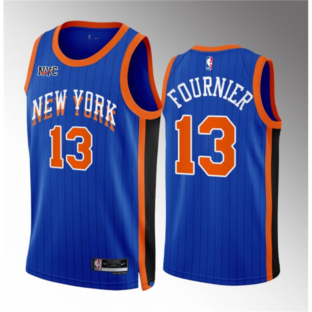 Performance Value Men's NYK #13 Evan Blue Basketball Jersey