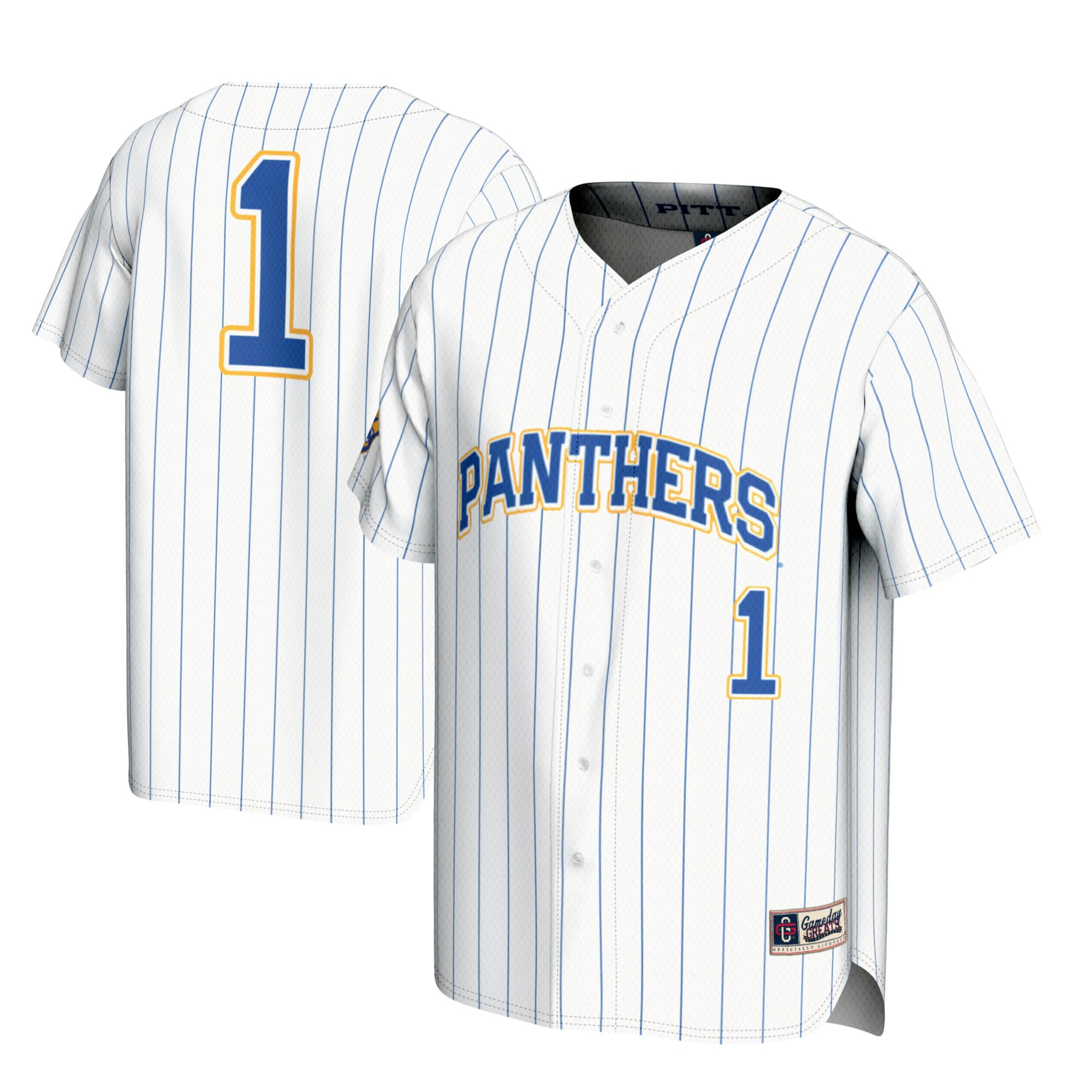 [NJP] Women's Pitt Panthers GameDay Greats Lightweight Baseball Jersey - White