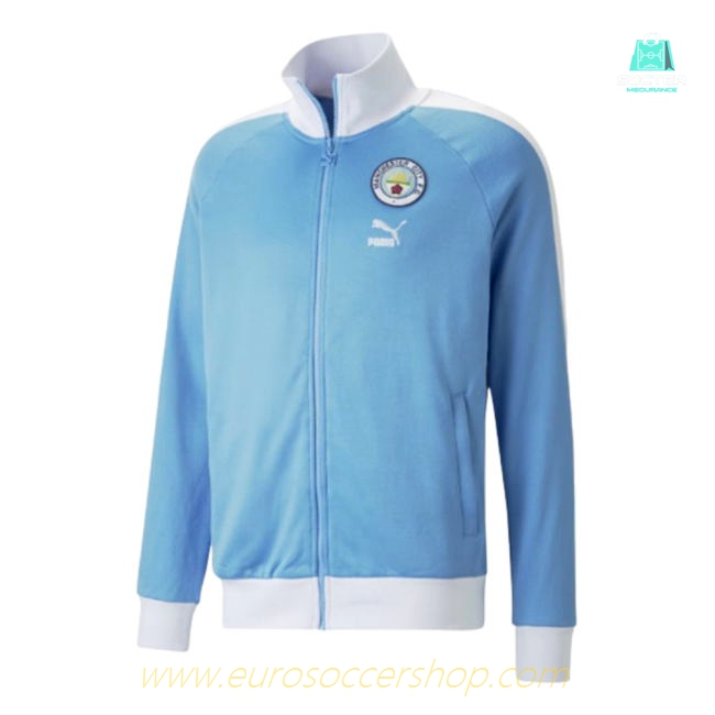 2023-2024 Man City FtblHeritage T7 Track Jacket (Light Blue)
