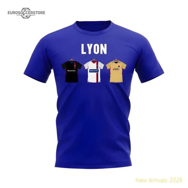 Premium Popular Lyon 2007-2008 Retro Shirt Text T-Shirt (Blue)