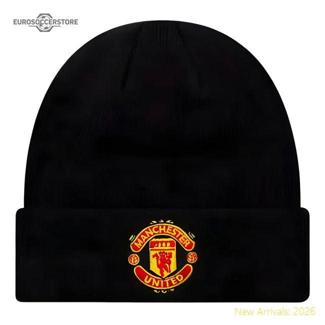 Official Man Utd Core Cuff Beanie (black) - Premium Quality Football