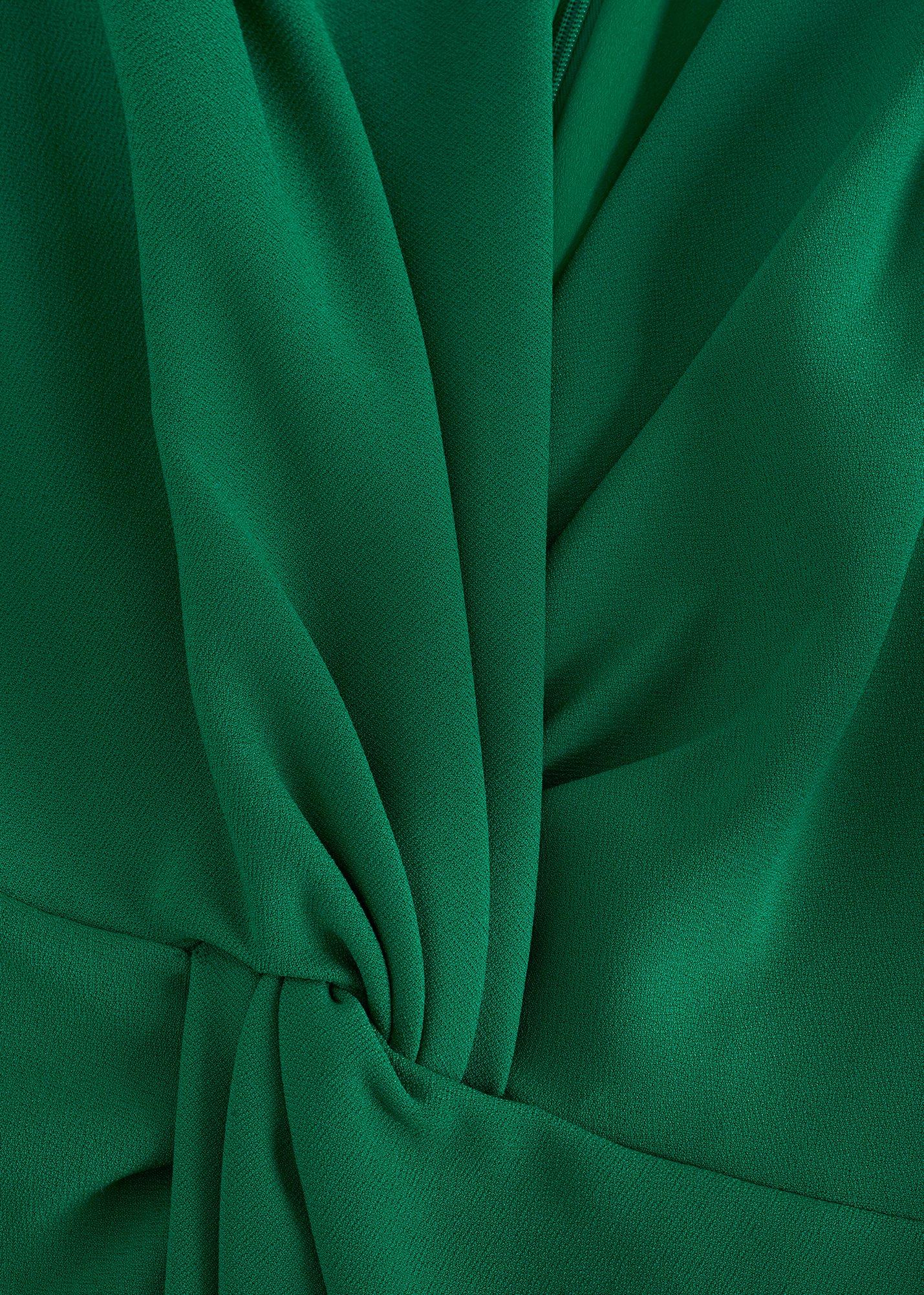 Nisha Green Twist Midi Dress
