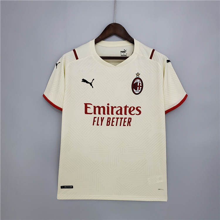 AC Milan 21-22 Away Yellow Soccer Jersey Football Shirt - Official