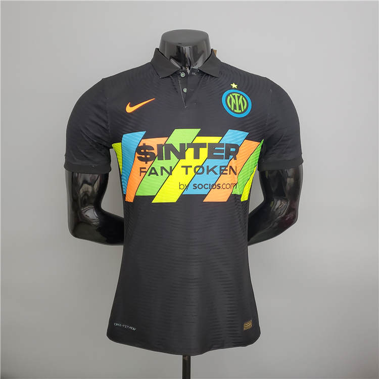 Inter Milan 21-22 Third Black Soccer Jersey Football Shirt Player
