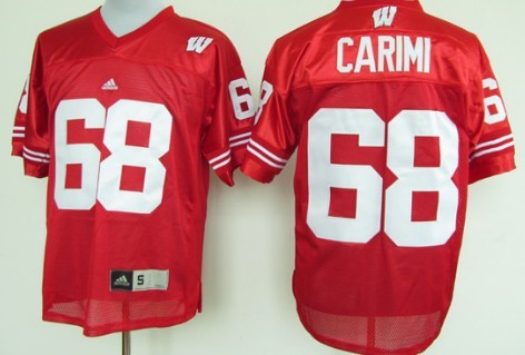 Men's None Red 2024 college football Gabe Carimi #68 game day Jersey