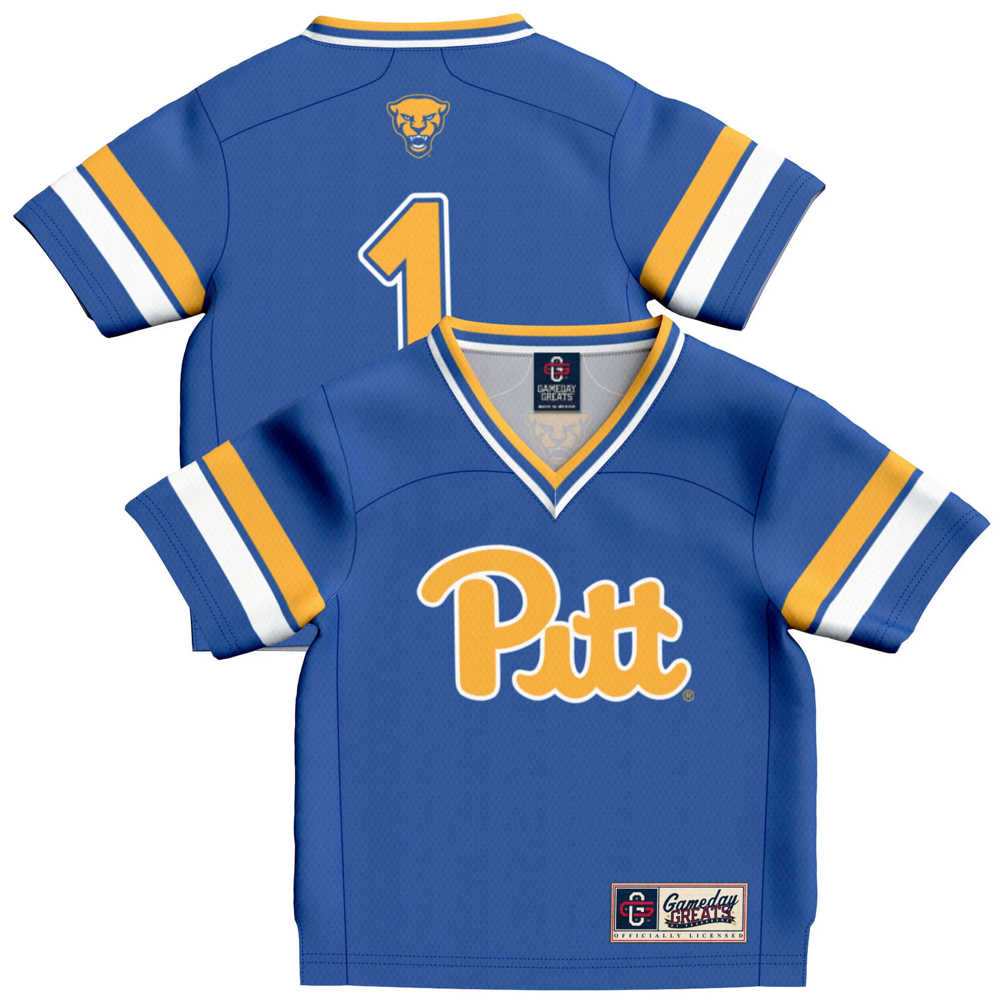 #1 Pitt Panthers GameDay Greats Infant Collegiate Football Fashion 26/27 Football Jersey - Royal