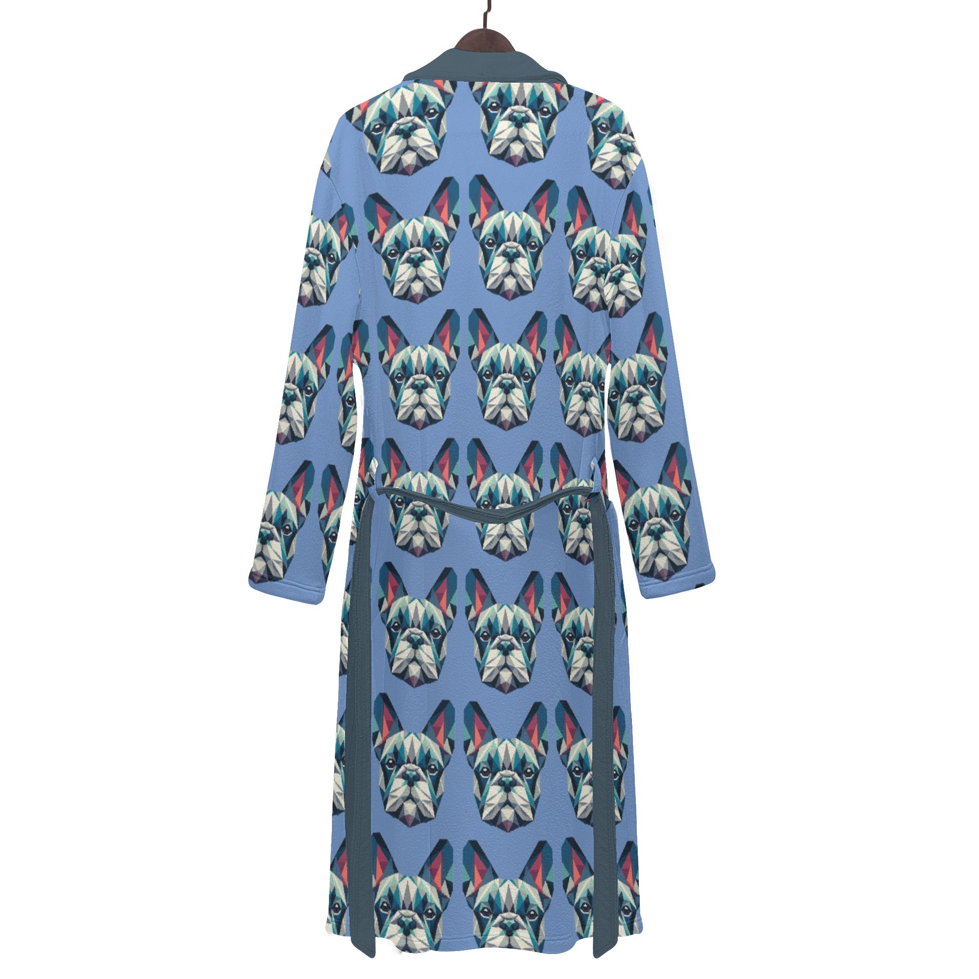 Frenchie-Fan Lifestyle-Driven Gus - Men Bathrobe for Fashion Lovers