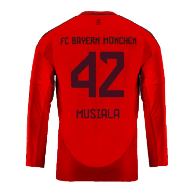 2024-2025 Home Shirt by Bayern Munich Long Sleeve (Junior