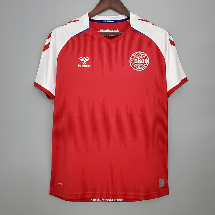 Moisture Wicking Denmark Soccer Shirt Euro 2020 Home Red Soccer Jersey
