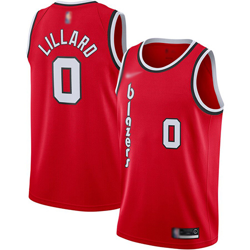 Trail Blazers Red Damian Lillard #0 Nike Jersey - Great Value