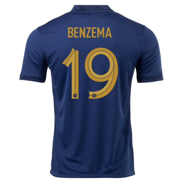 Authentic World Cup 2022 France Home benzema Soccer Jersey Football