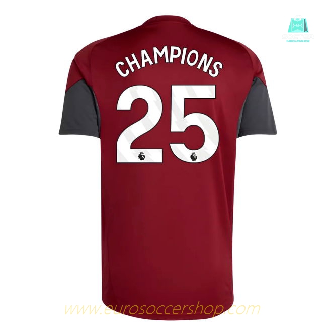 2025-2026 Arsenal EU Training Jersey (Burgundy) (Champions 25)