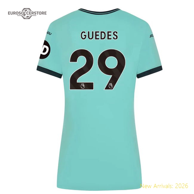 2025-2026 Wolves Away Fan Version Womens Jersey Football Fan Apparel