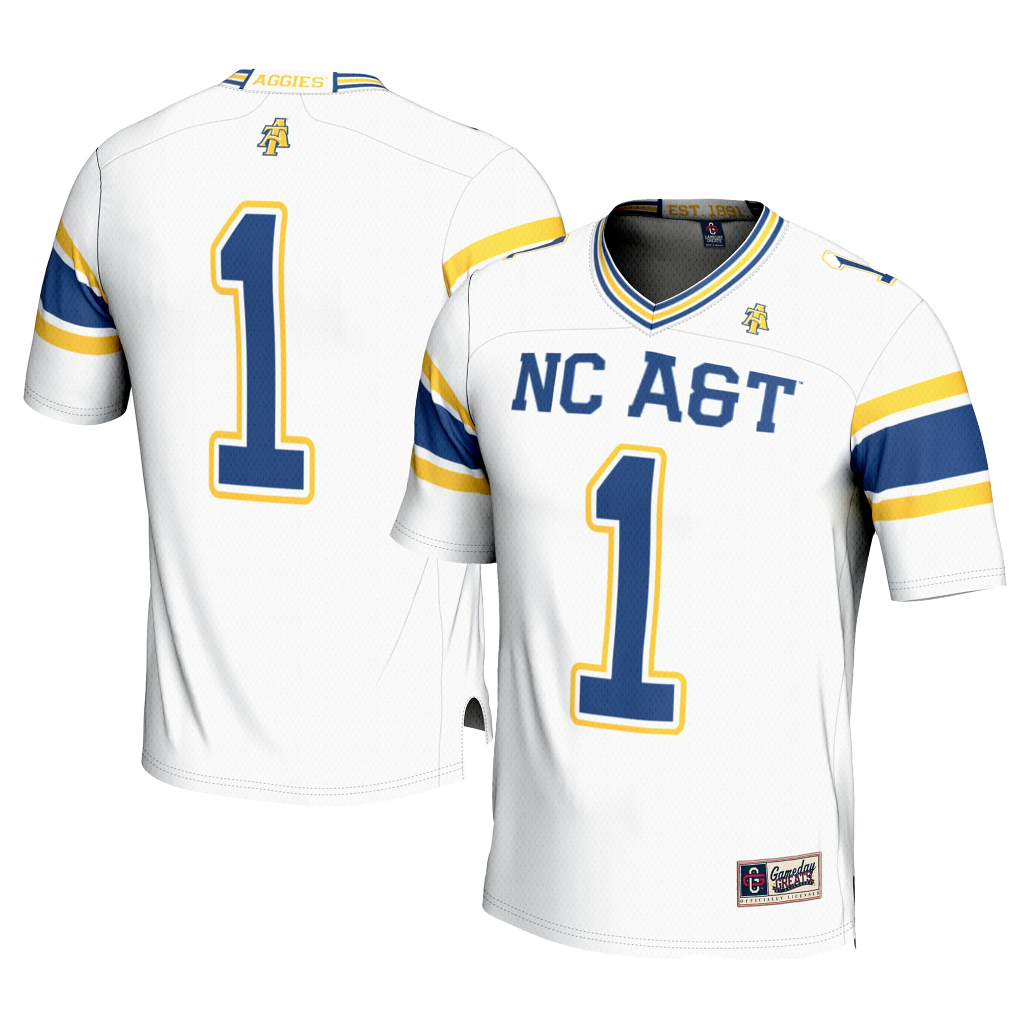 #1 North Carolina A&T Aggies GameDay Greats 2026/2027 Football Jersey - White