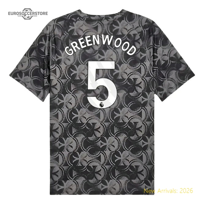 Premium Premier League Team Home Greenwood Jersey 2025-2026 Breathable
