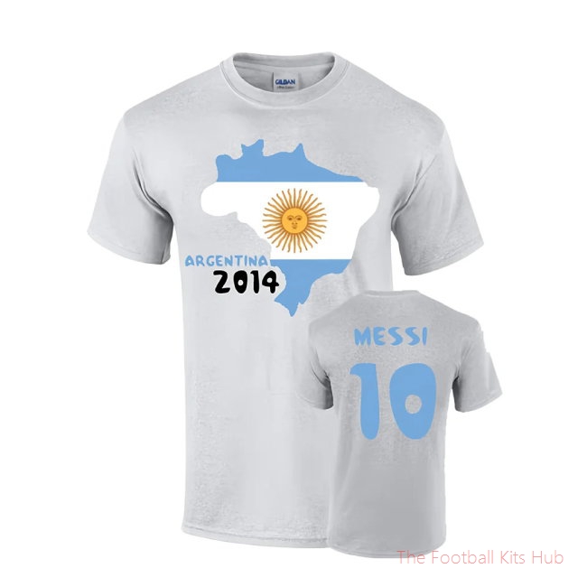 Argentina 2014 Country Flag T-shirt (messi 10)