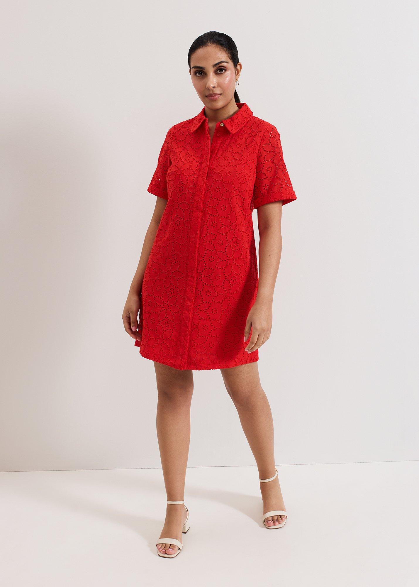 Petite Nicky Broiderie Dress