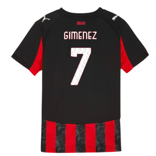 Licensed Copy AC Milan Home Fan Jersey for Kids (Gimenez 7)