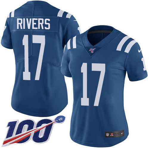 Official NFL Indianapolis Colts #17 Philip Rivers Blue Limited Jersey
