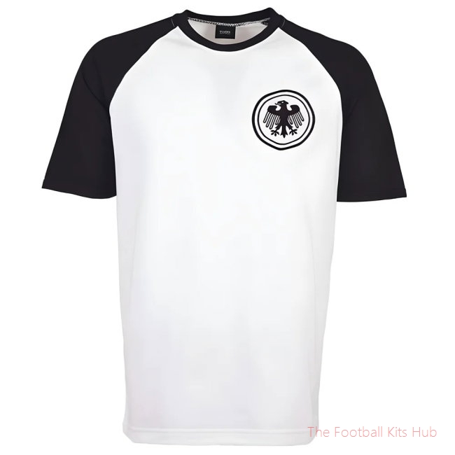 Germany Raglan Sleeve White/Black Retro T-Shirt