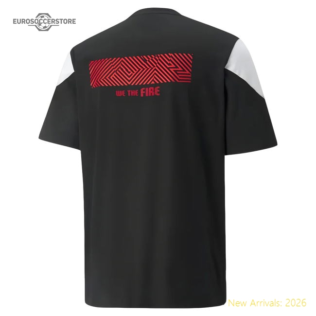 Professional-Grade 2021-2022 Ac Milan Ftblculture Tee (Black)