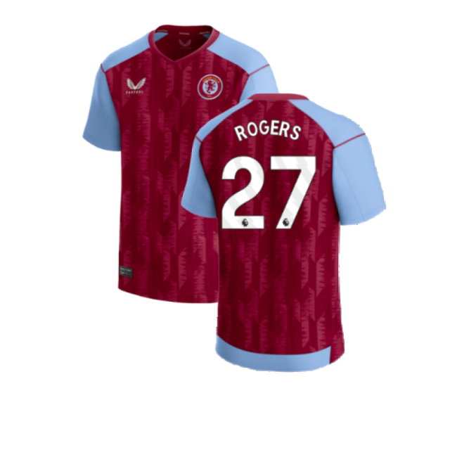 Classic 2023-2024 Aston Villa First Uniform Kids Rogers 27