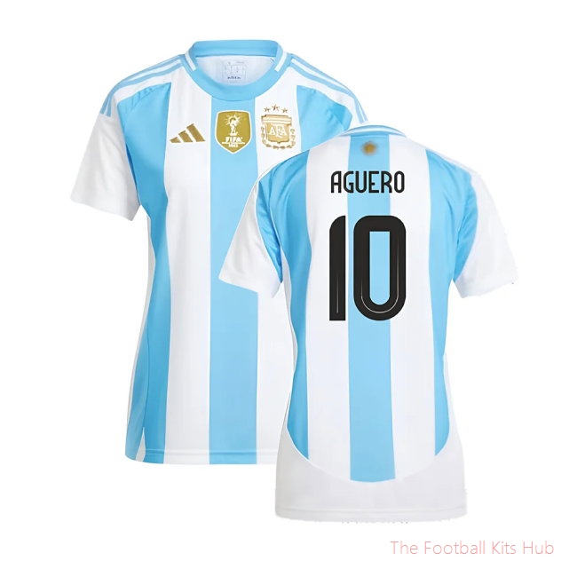 2024-2025 Argentina Home Shirt (Ladies) (AGUERO 10)
