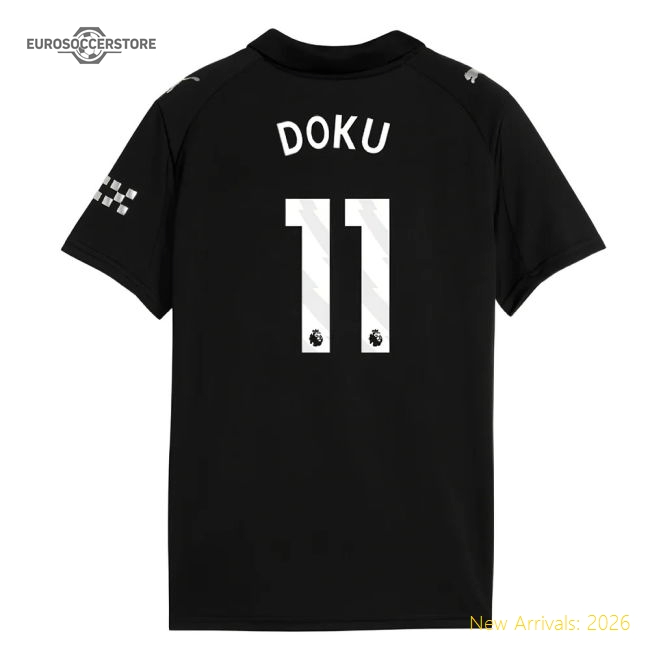 2025-2026 Man City Away Shirt (Kids) (Doku 11)