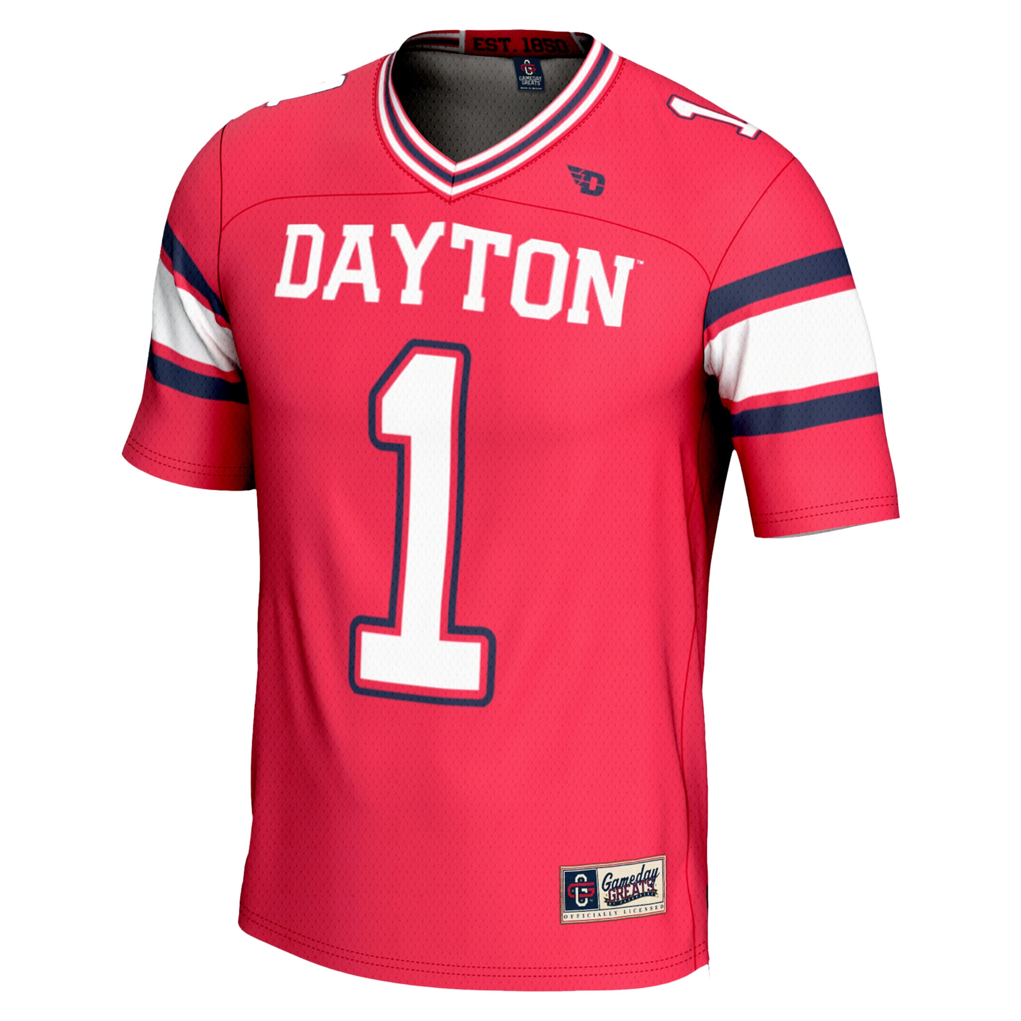 #1 Dayton Flyers GameDay Greats Youth Endzone Football Jersey - Red