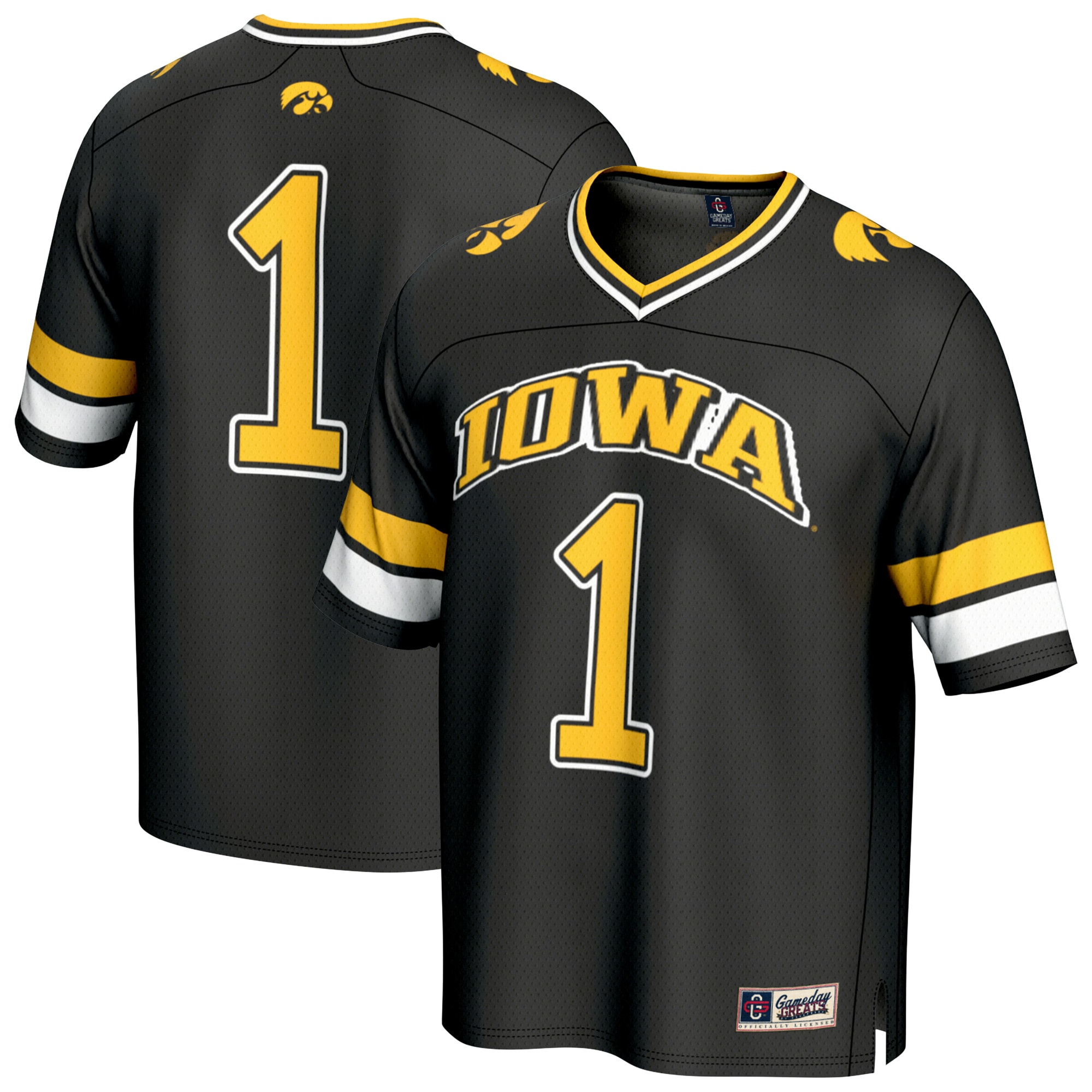Iowa Hawkeyes GameDay Greats Youth Lightweight Collegiate Football Fashion 26/27 Football Jersey - Black