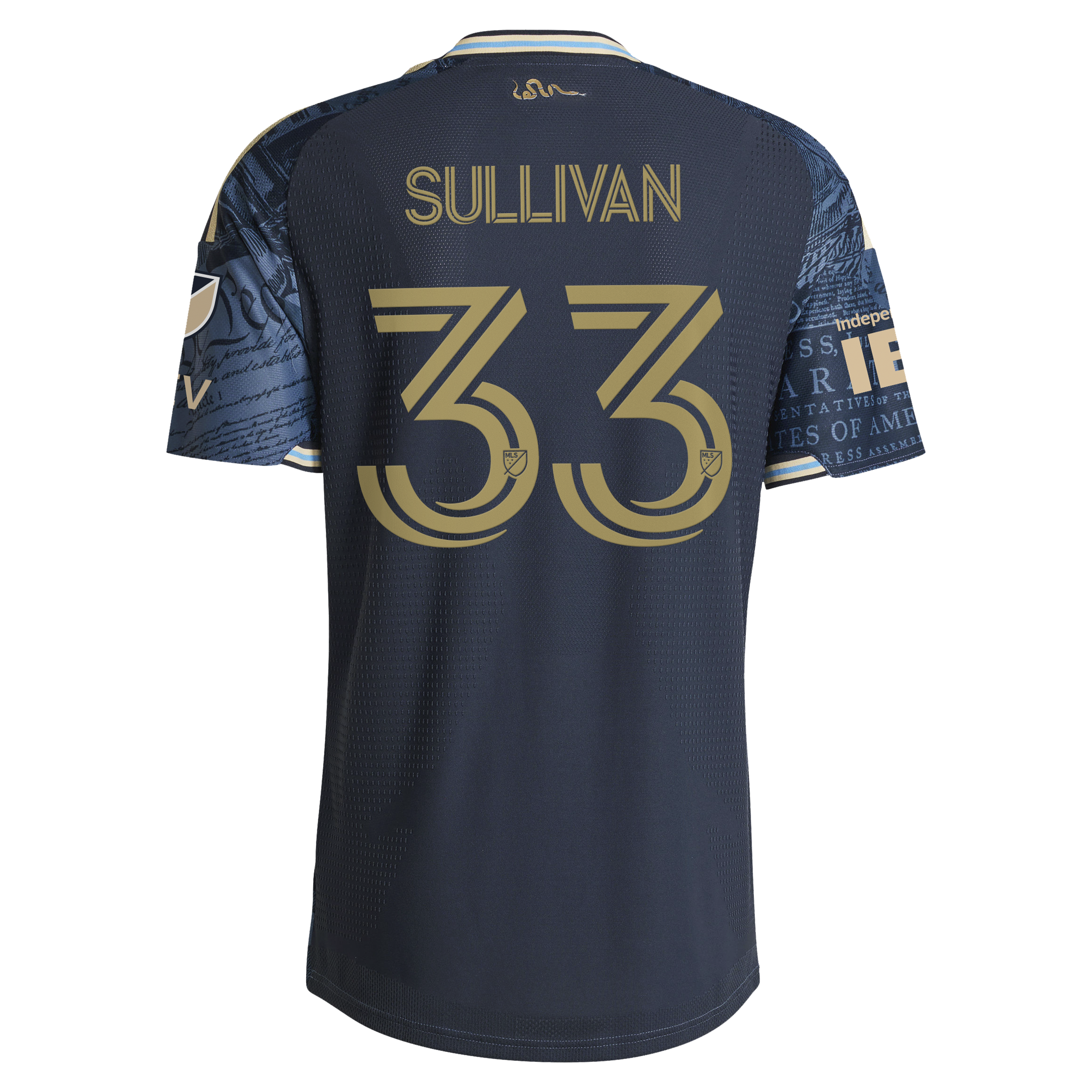 [SJH] Quinn Sullivan Philadelphia Union 2026 1776 Kit On-Field Authentic Patch Jersey - Navy