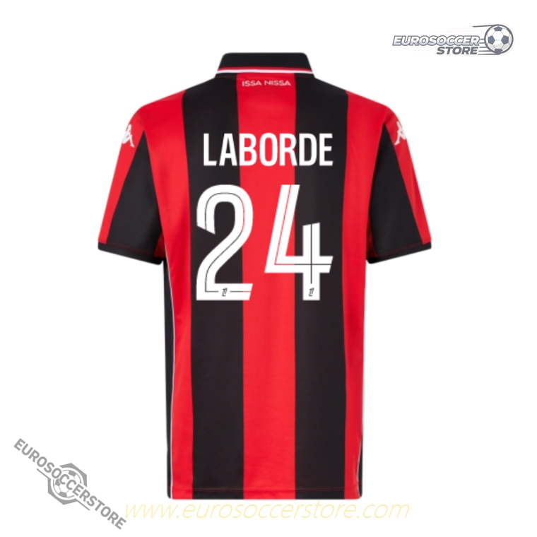 OGC Nice LABORDE Home Jersey 24 for the 25-26 Season