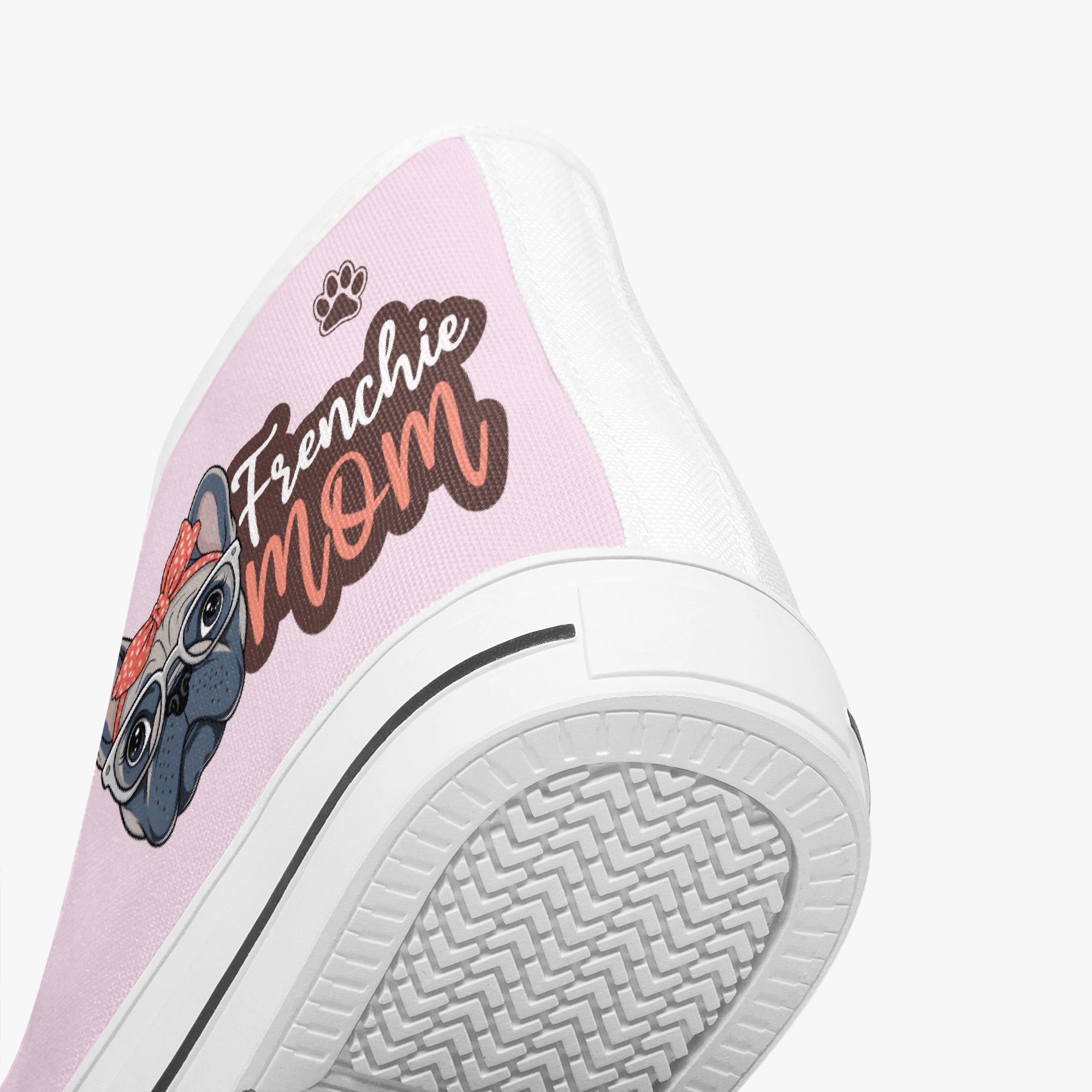 Frenchie Mom - Dog Owner Classic High-top Canvas Shoes Pet Owner Apparel