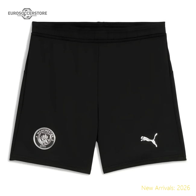 2025-2026 Man City Away Shorts (Black) - Kids