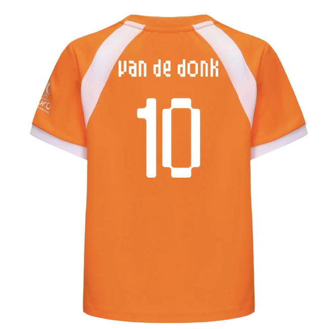 2025 Netherlands Wec Poly T-Shirt (Orange) - Kids (Van De Donk 10)