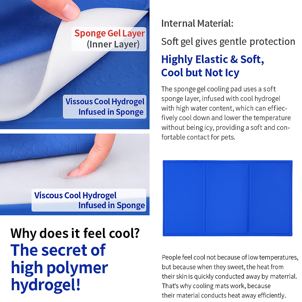 Cooling Bed – Non-icy Soft Breathable Summer Gel Cool Mat Winter Wear