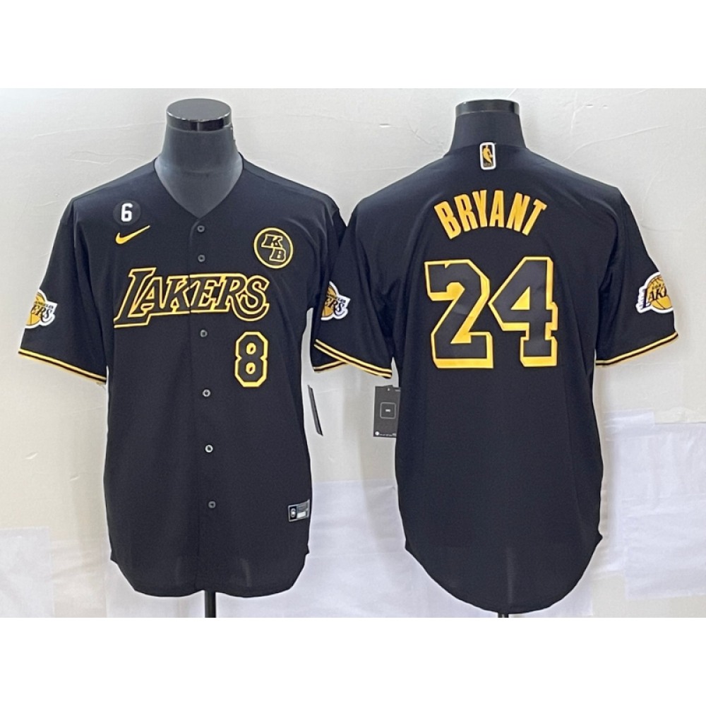 Performance Cost-Effective Men's LAL #8 Back Black Basketball Jersey