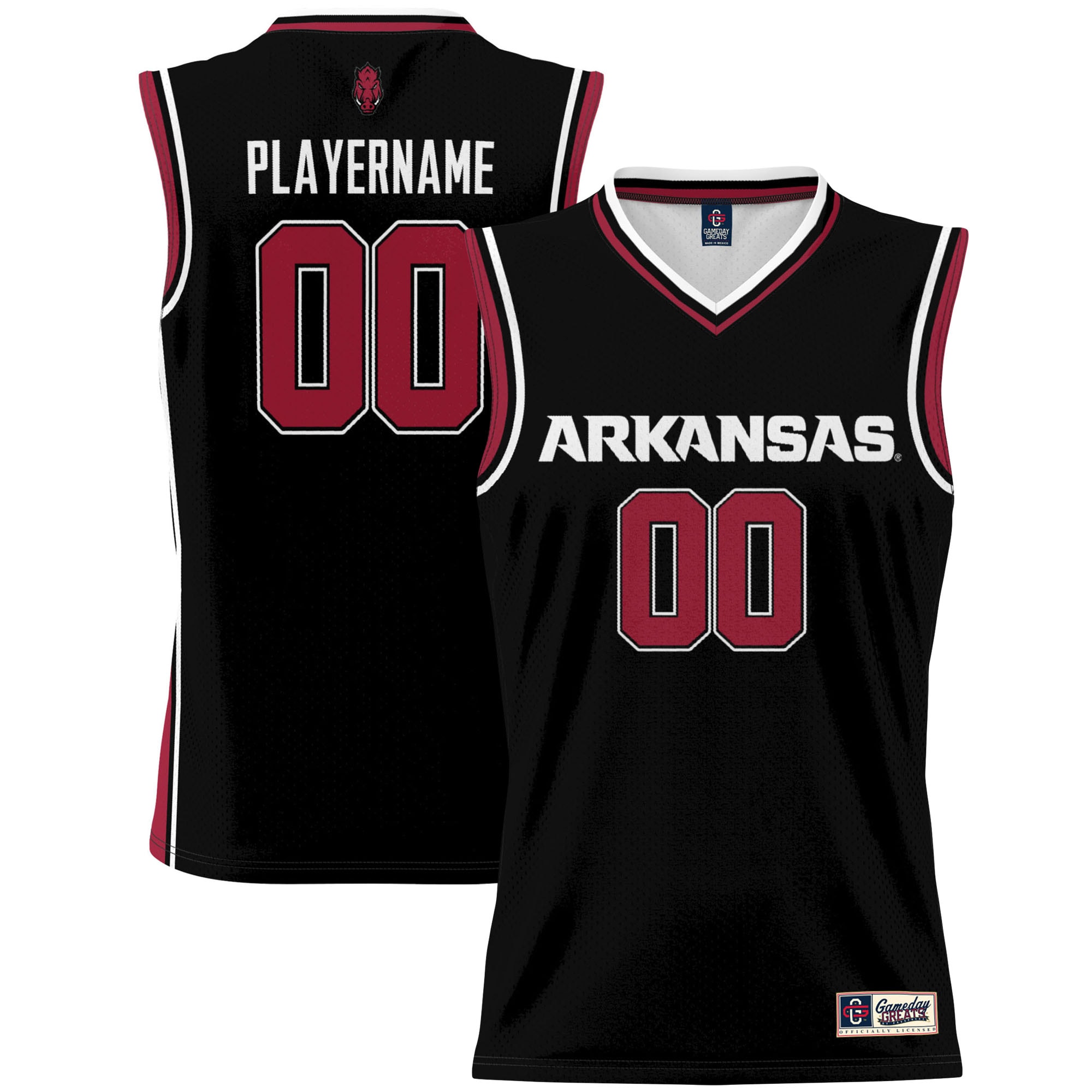 [NJP] Arkansas Razorbacks GameDay Greats NIL Pick-A-Player Lightweight Women's Basketball Jersey - Black