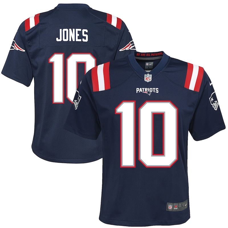 None Mac Jones NE Patriots Top-Grade Replica Jersey Game Day Wear