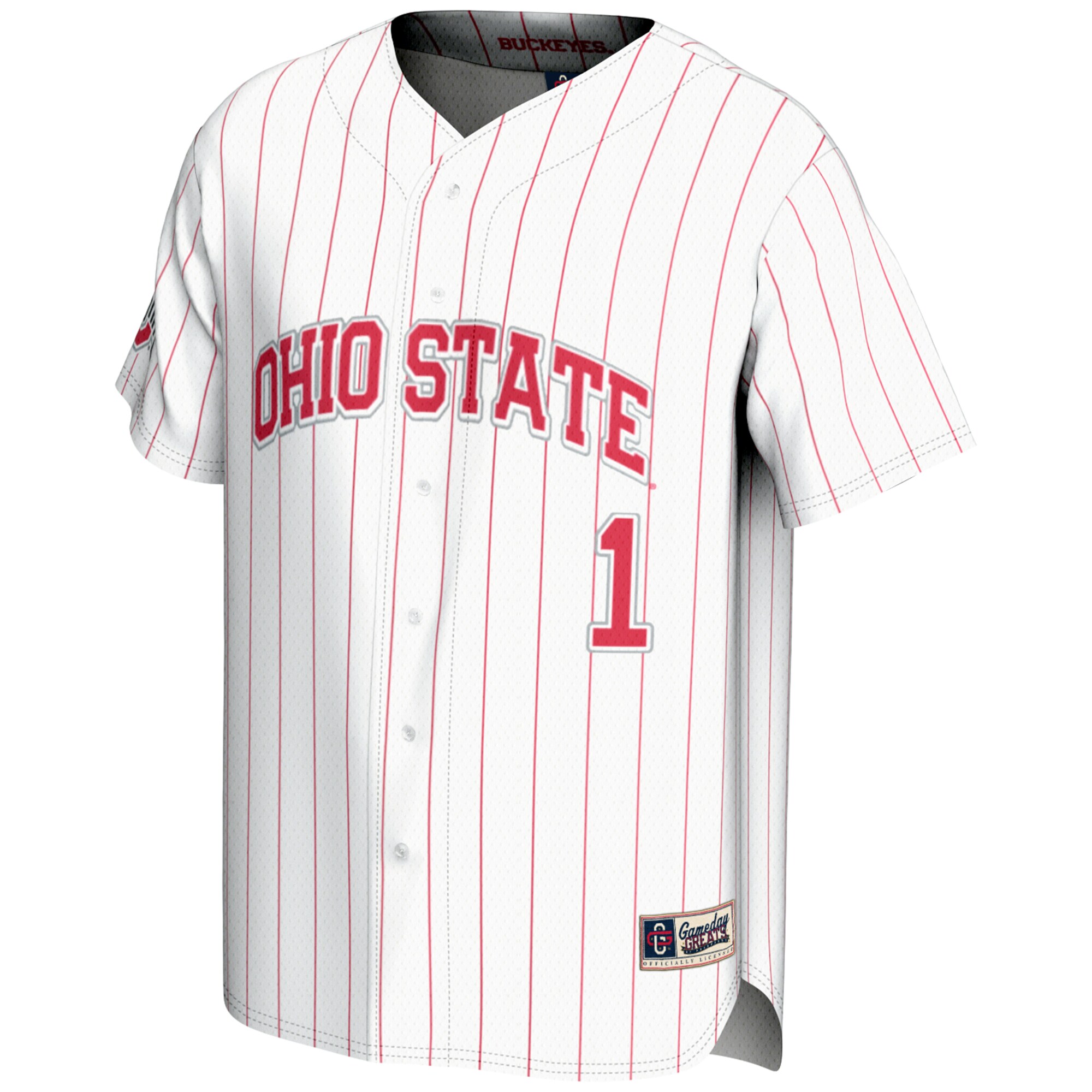 [DDG] Ohio State Buckeyes GameDay Greats Lightweight Baseball Jersey - White