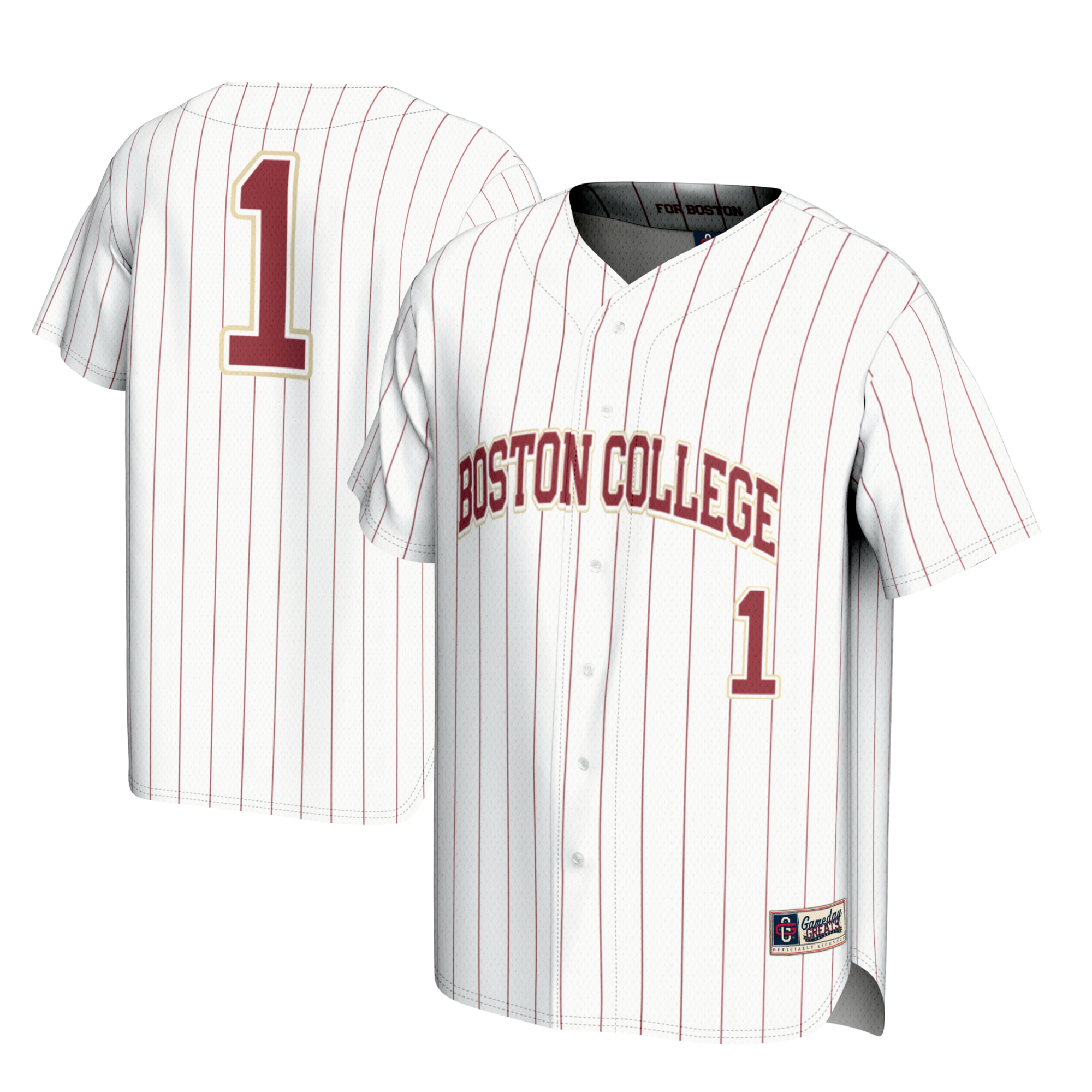 [NJP] Boston College Eagles GameDay Greats Youth Lightweight Baseball Fashion Jersey - White