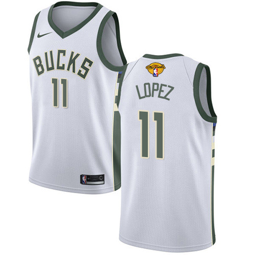 Bucks White Milwaukee Bucks #11 Nike Jersey - Game Day Wear