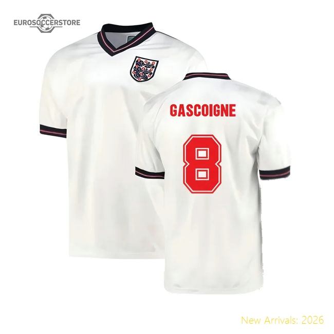 England 1986 Home World Cup Finals Retro Shirt (GASCOIGNE 8)