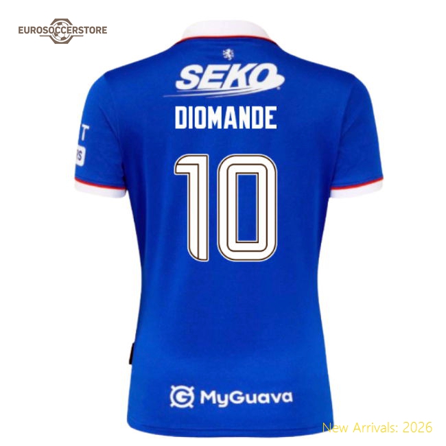 2025-2026 Rangers Home Shirt - Womens (Diomande 10)
