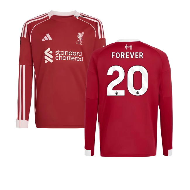 Liverpool 2025-20 Home Football Shirt Forever (20) L M S Kids