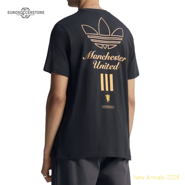 Official Superior 2025-2026 Man Utd Icon Graphic T-shirt Black