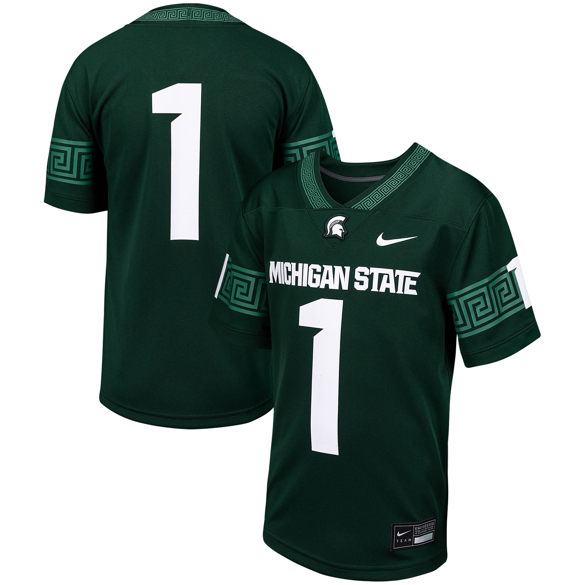 Youth # Green Michigan State Spartans Football Game Jersey