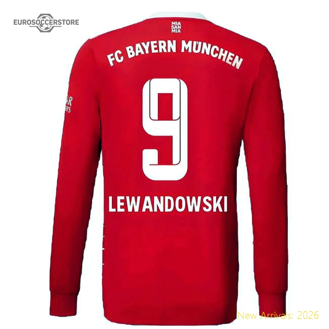 Bayern Munich Home Shirt Sleeve (Lewandowski 2022-2023 9)