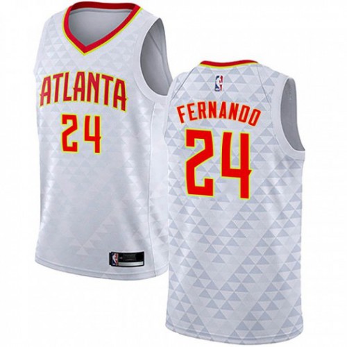 ATL White Nike A. Hawks #24 NBA Jersey Basketball Jersey Game Day Wear
