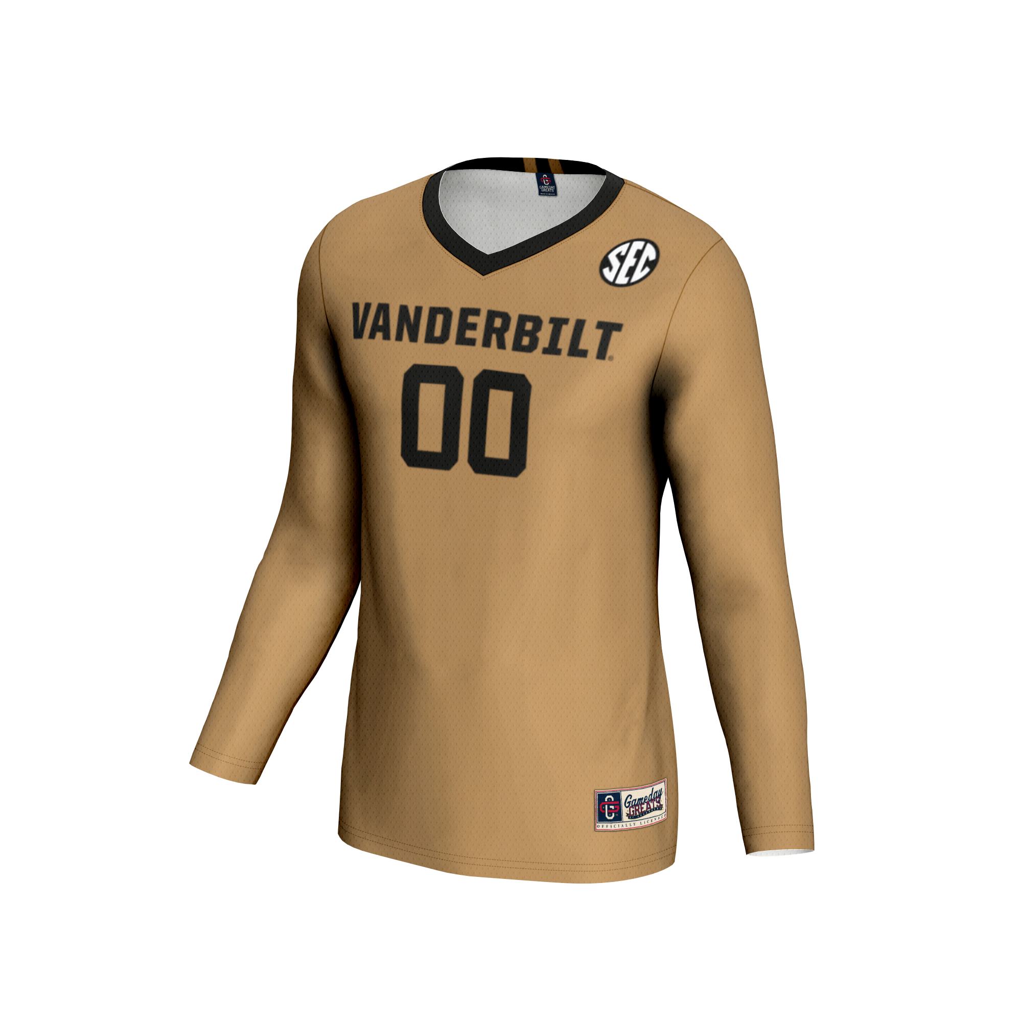 [NJP] Vanderbilt Commodores GameDay Greats Youth NIL Women's Volleyball Lightweight Fashion Jersey - Gold